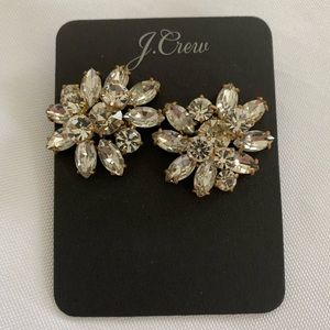 Never Worn J.Crew Crystal Cluster Earrings